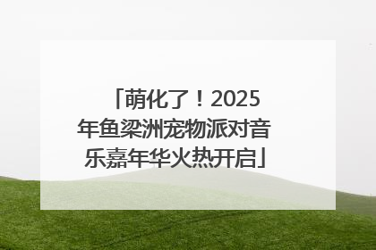 萌化了！2025年鱼梁洲宠物派对音乐嘉年华火热开启